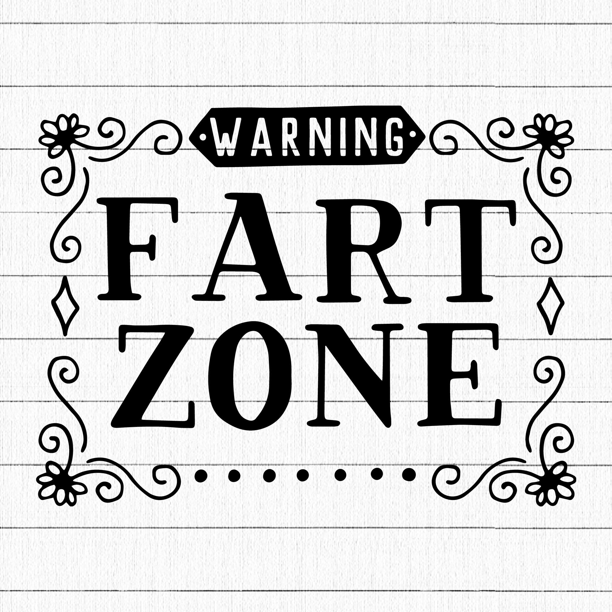 Warning fart zone SVG | M32F16