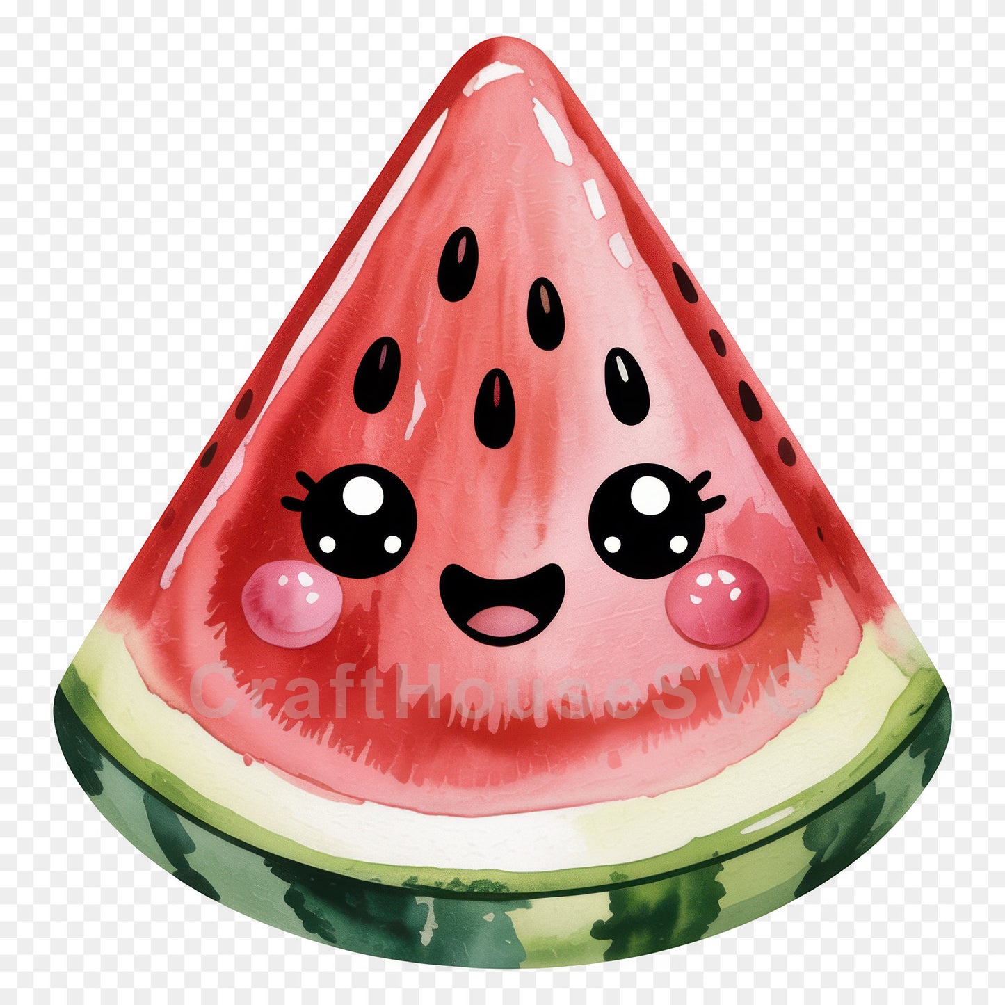 Kawaii Fruit Clipart Sublimation PNG Bundle