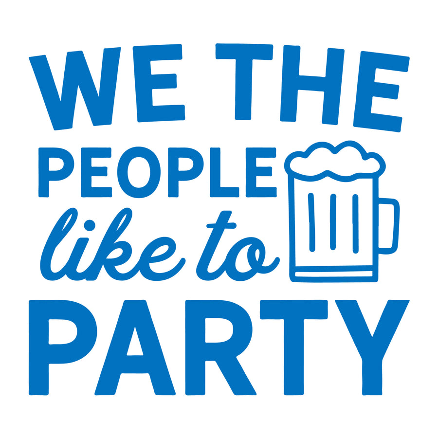 We the People Like to Party SVG for Cricut, Silhouette, laser cutting, vinyl, sublimation, 4th of July shirts, patriotic signs, decals, mugs, and DIY craft projects.