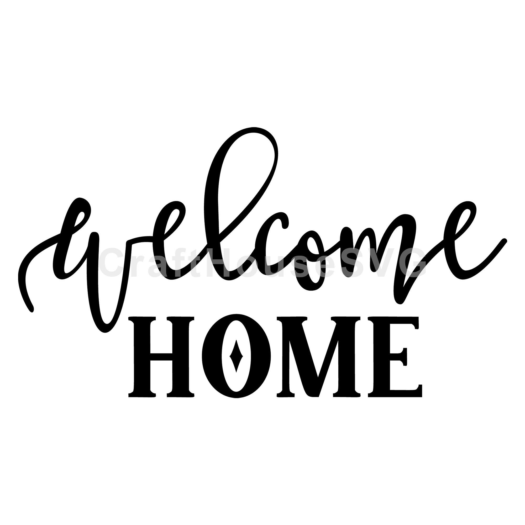 Welcome Home Christmas Round Sign SVG