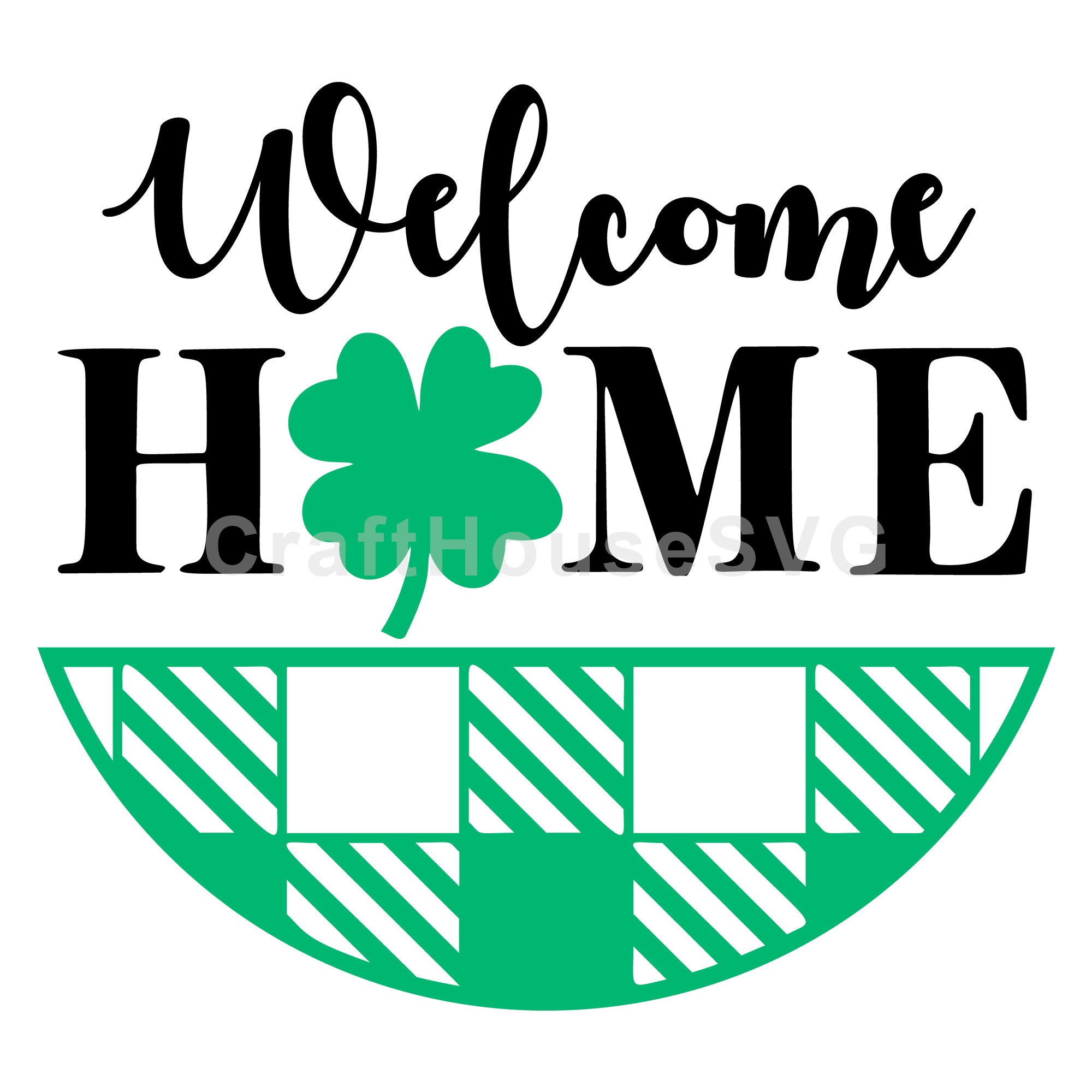 Welcome Home St. Patrick's Day Round Sign SVG