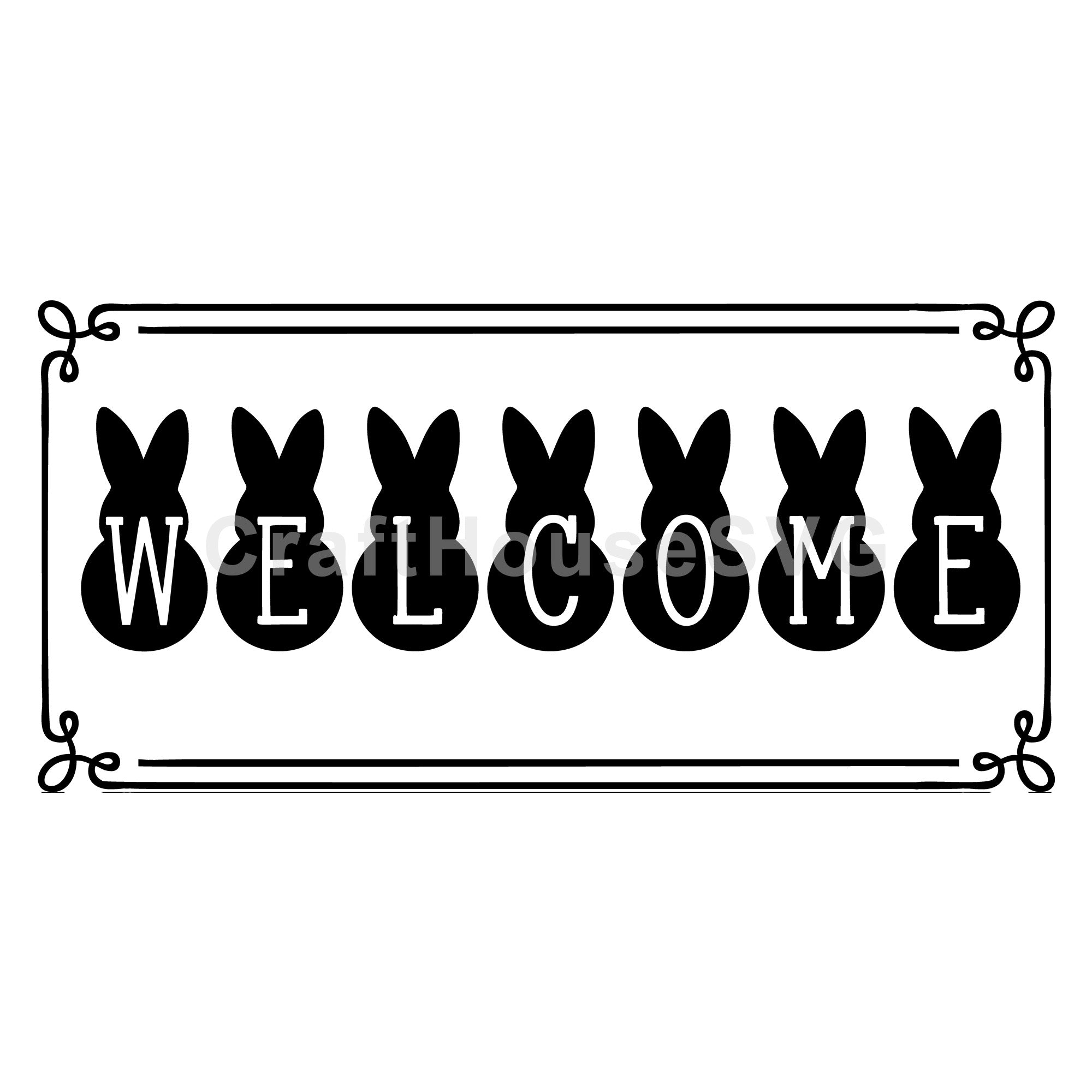 Welcome Easter Sign SVG