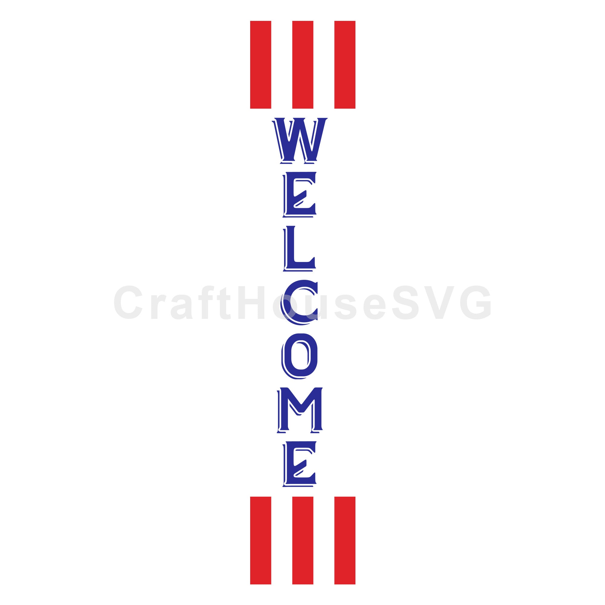 Welcome SVG 4th Of July Vertical Sign