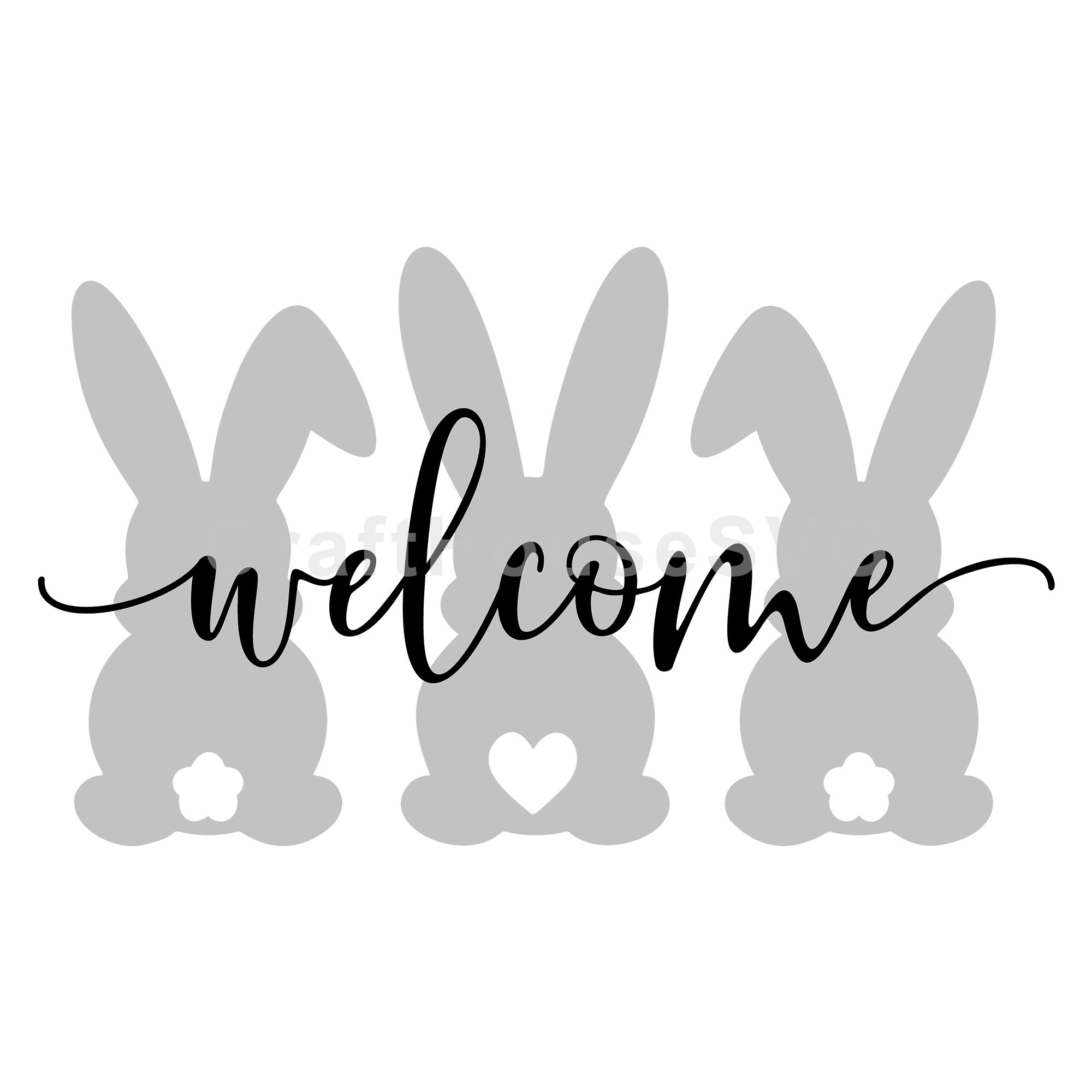 Welcome Easter Round Sign SVG