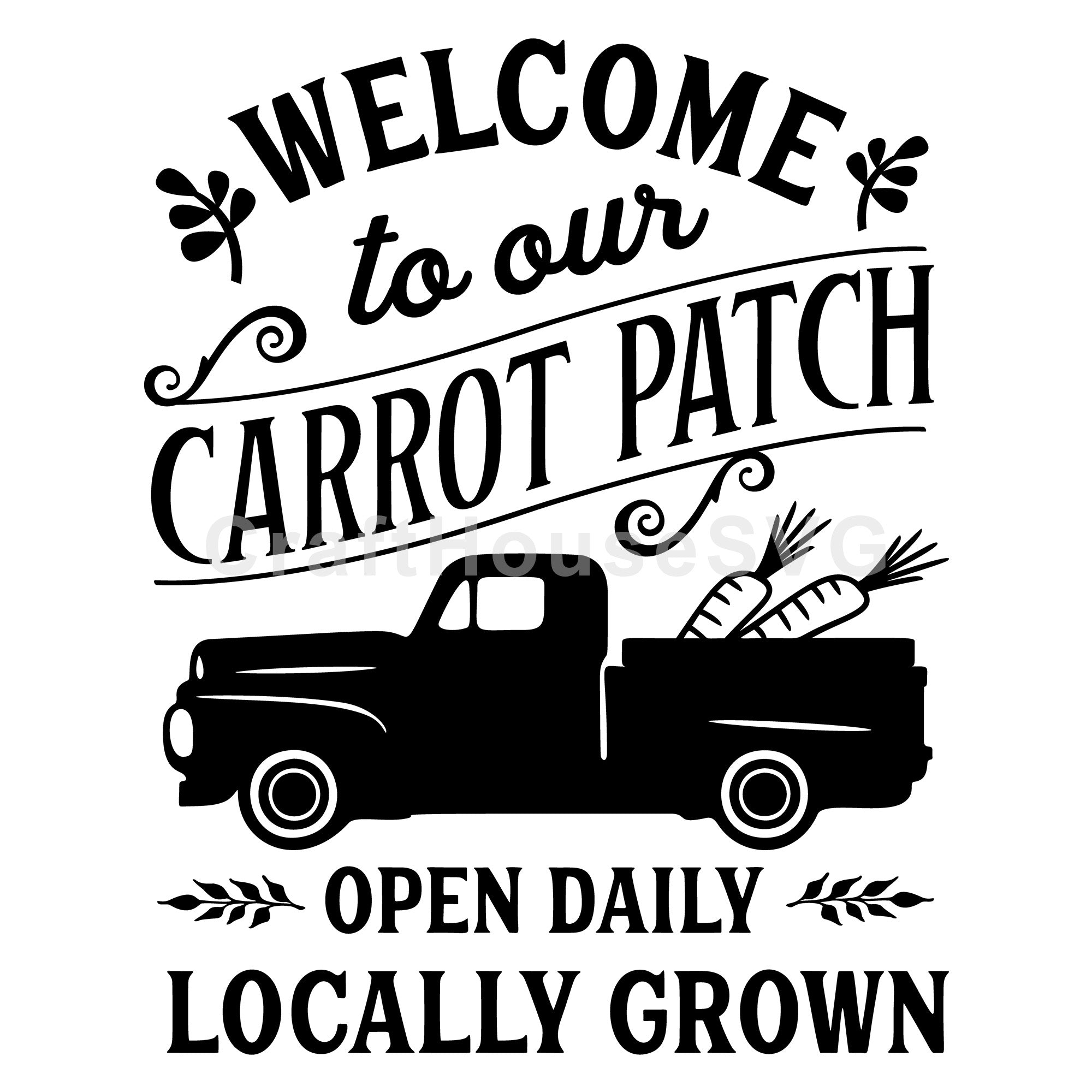 Welcome To Our Carrot Patch Easter Sign SVG