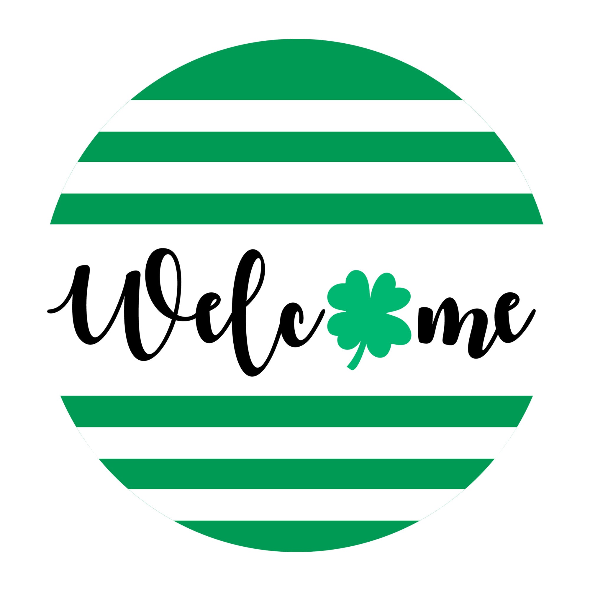 Welcome Clover SVG design for Cricut, Silhouette, laser cutting, vinyl, sublimation, and St Patricks Day craft projects.