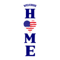 Welcome Home 4th Of July Heart SVG design for Cricut, Silhouette, laser cutting, vinyl, sublimation, 4th of July, and patriotic craft projects.