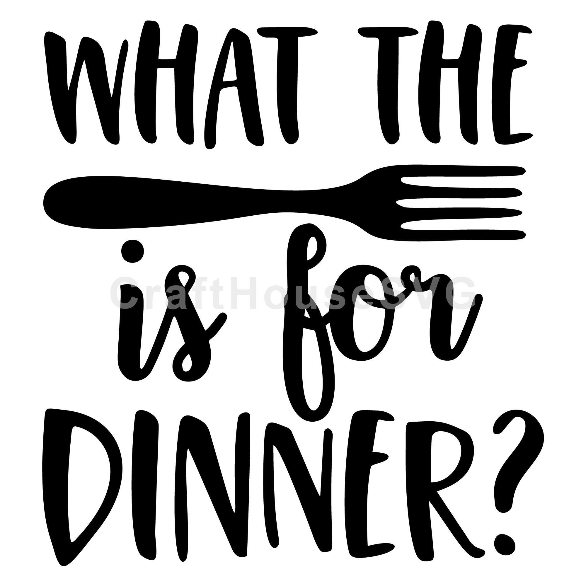 What the fork is for dinner Kitchen SVG