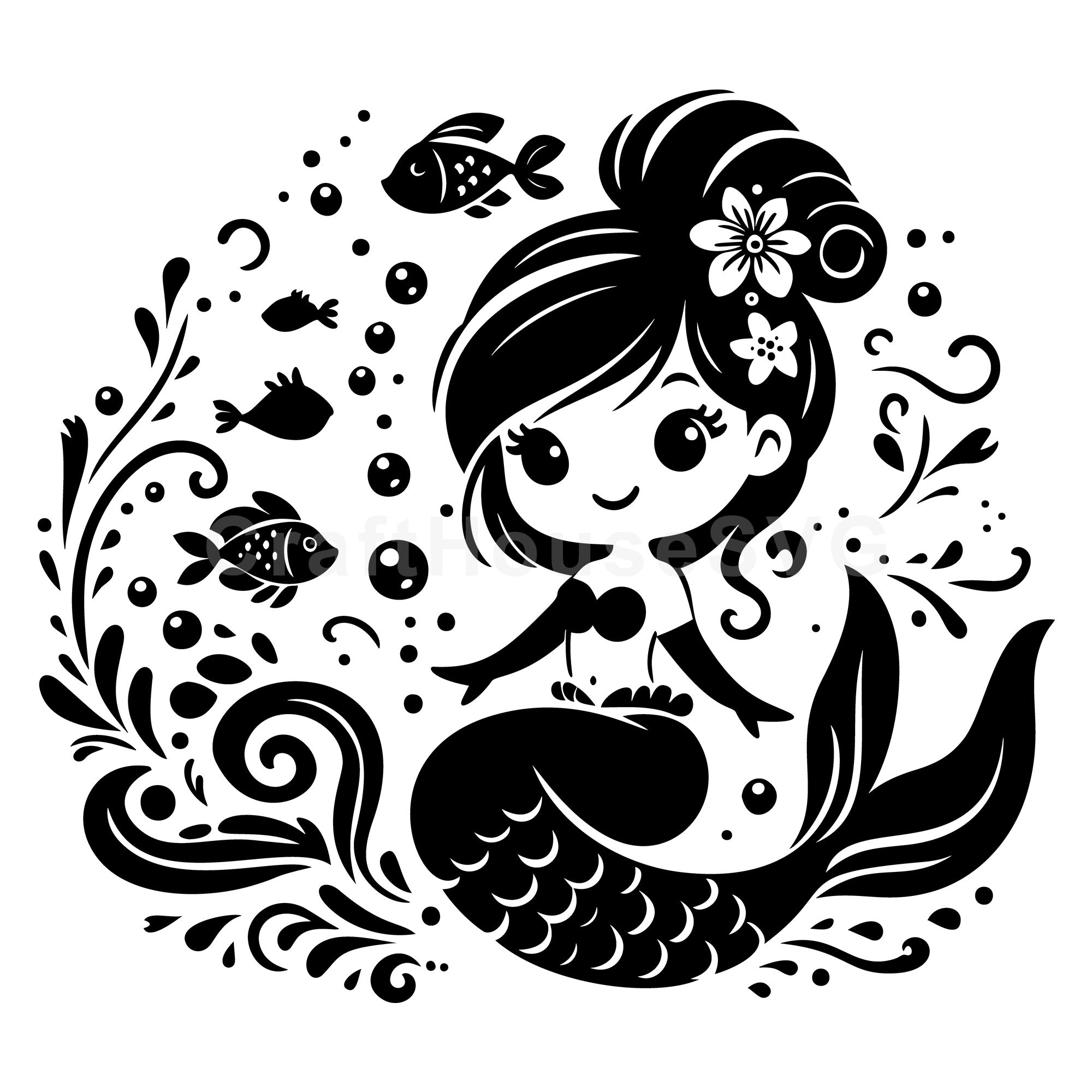 Under the Sea Mermaid SVG