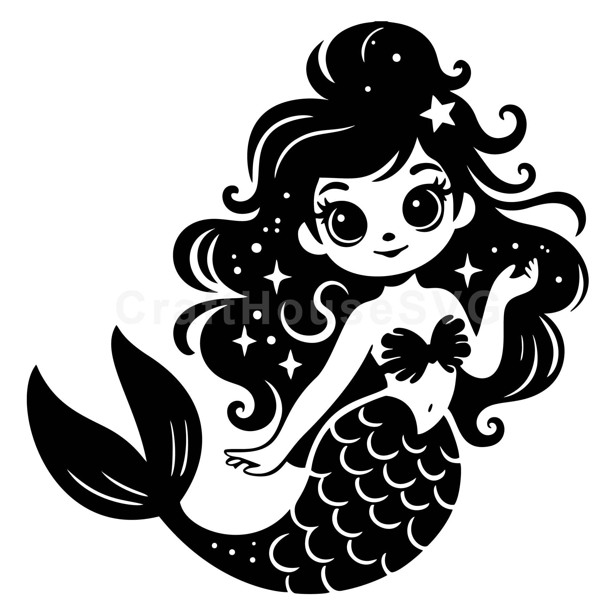 Enchanted Mermaid SVG Cut File