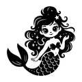 Whimsical Mermaid SVG design for Cricut, Silhouette, laser cutting, vinyl, sublimation, and craft projects.