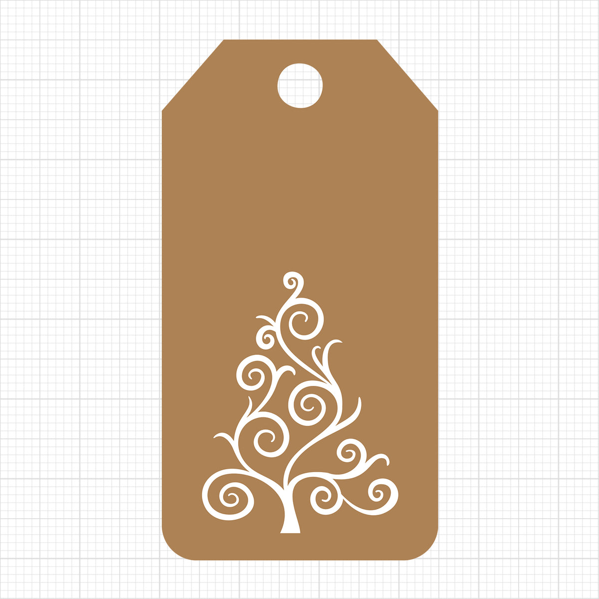 Whimsical Chrsitmas Tree Gift Tag