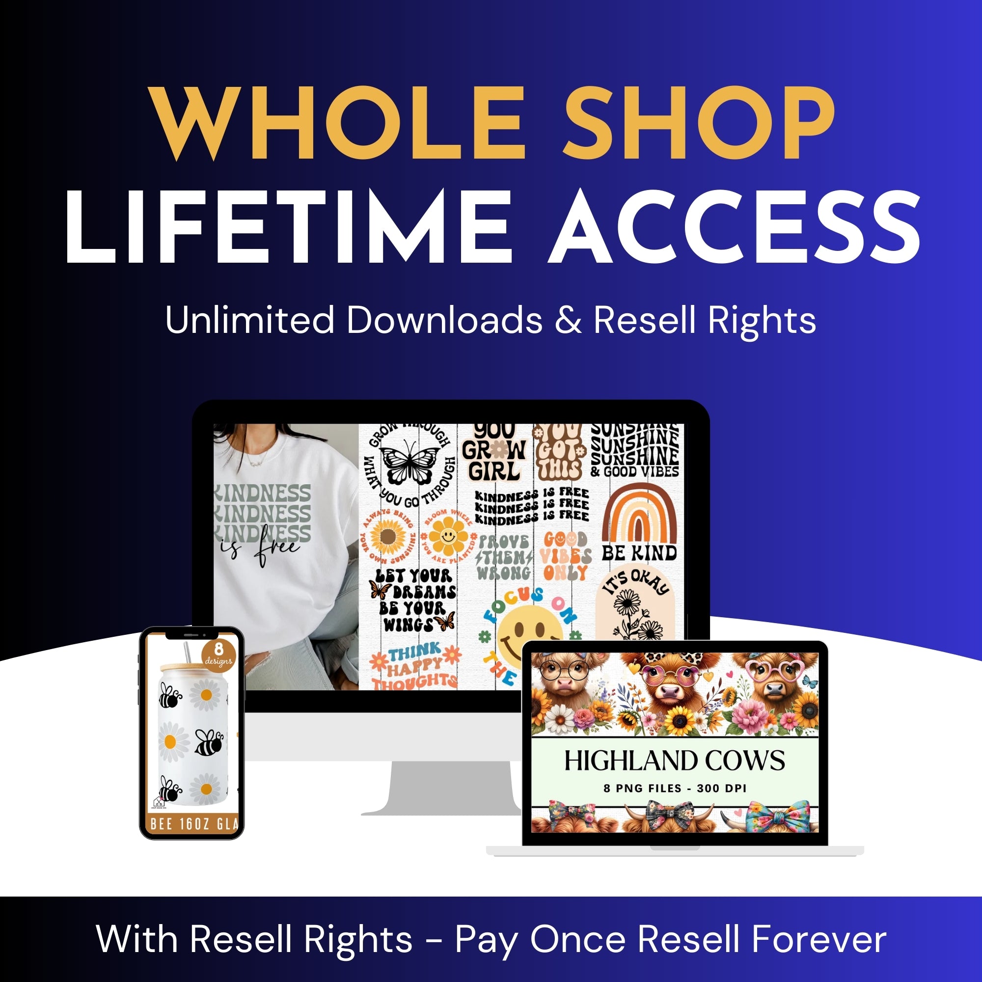 Whole Shop Lifetime Access with Resell Rights - Craft House SVG