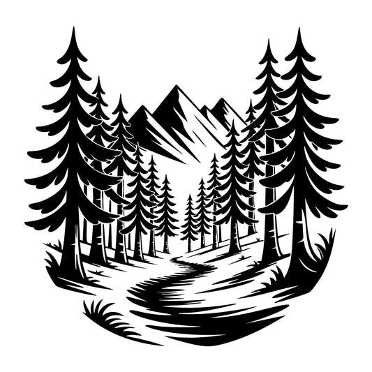 Wilderness SVG for Cricut, Silhouette, laser cutting, vinyl, sublimation, outdoor shirts, decals, signs, and DIY craft projects.