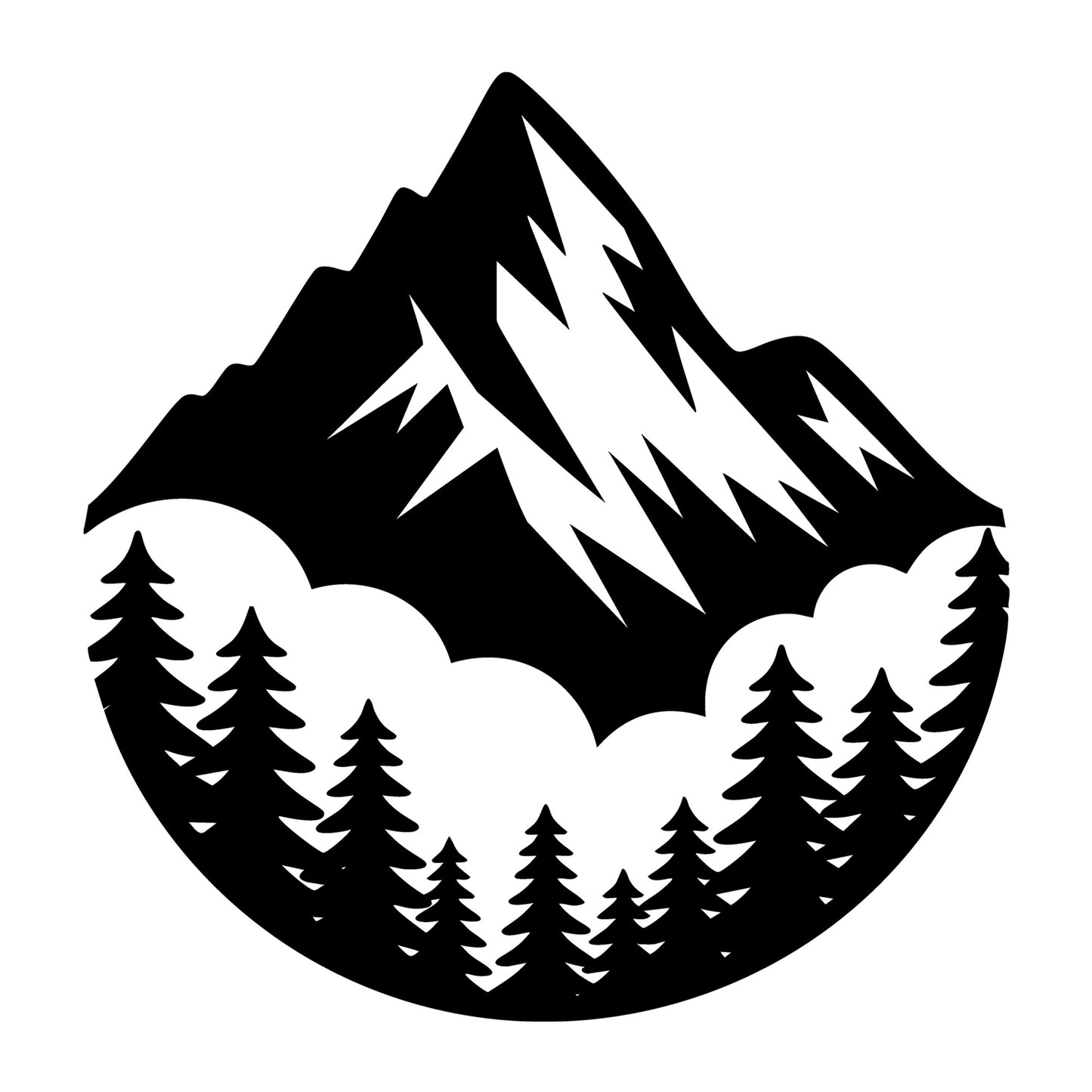 Wilderness SVG for Cricut, Silhouette, laser cutting, vinyl, sublimation, outdoor shirts, decals, signs, and DIY craft projects.