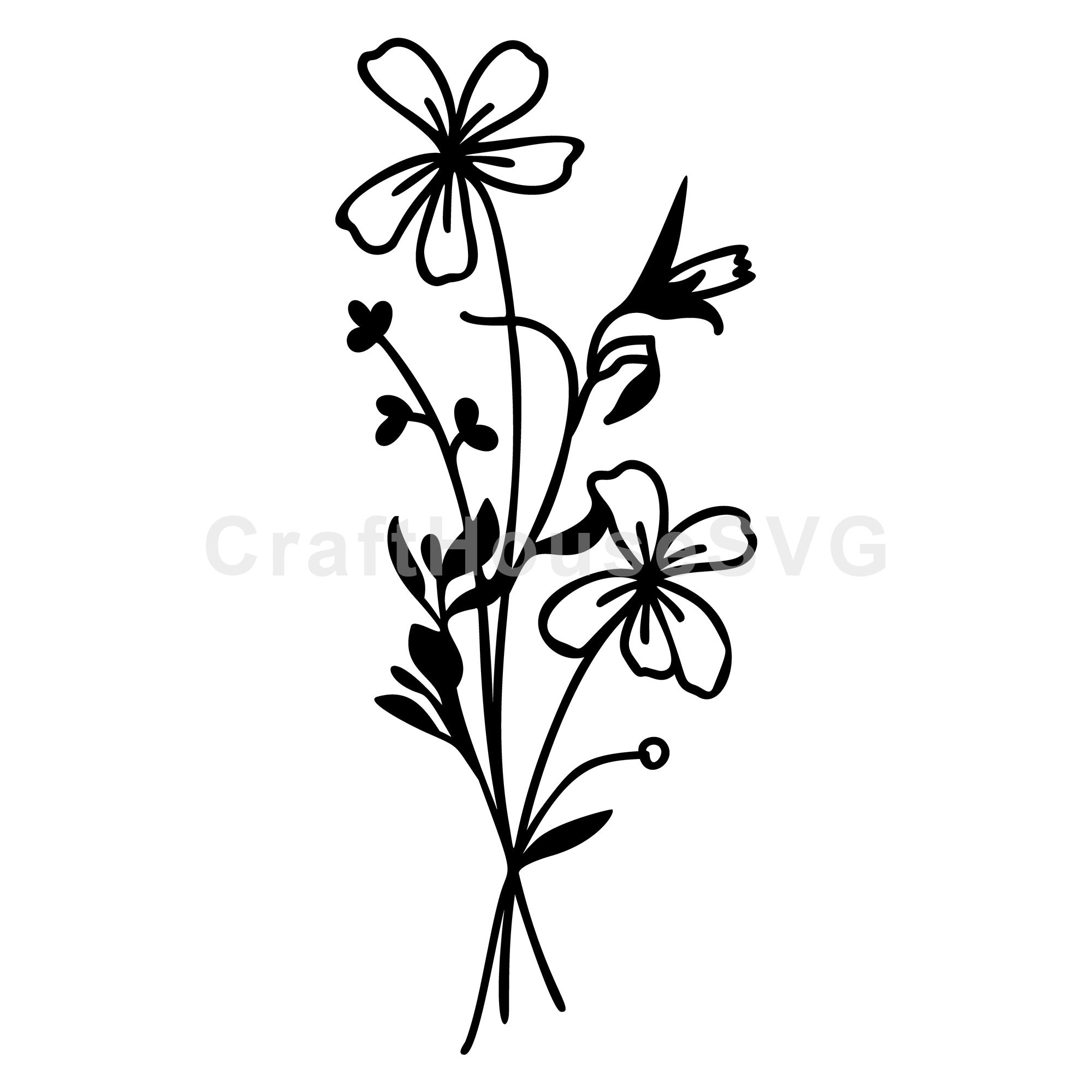 Whimsical Wildflowers SVG