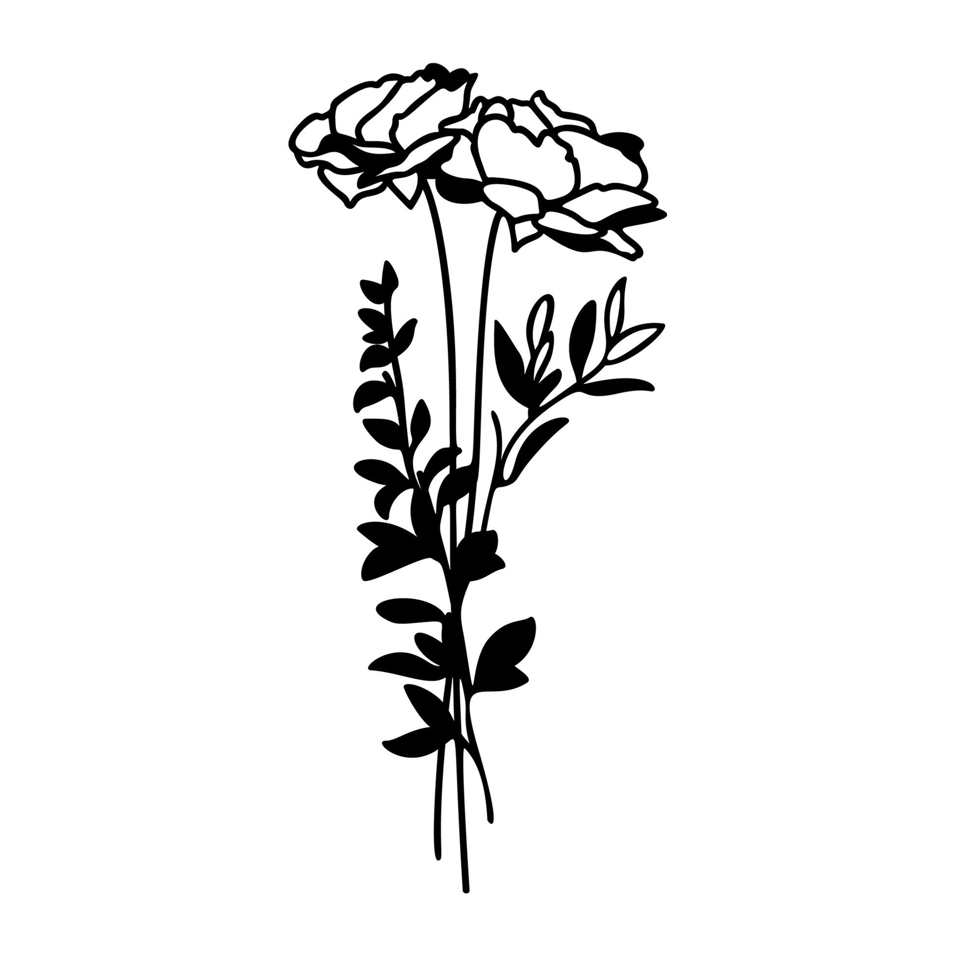 Wildflower Bouquet SVG design for Cricut, Silhouette, laser cutting, vinyl, sublimation, floral crafts, and DIY projects.