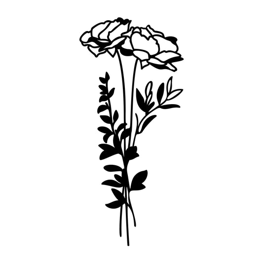 Wildflower Bouquet SVG design for Cricut, Silhouette, laser cutting, vinyl, sublimation, floral crafts, and DIY projects.