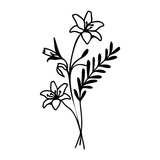 Wildflower Bouquet SVG design for Cricut, Silhouette, laser cutting, vinyl, sublimation, floral crafts, and DIY projects.