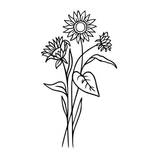 Wildflowers SVG design for Cricut, Silhouette, laser cutting, vinyl, sublimation, floral crafts, and DIY projects.