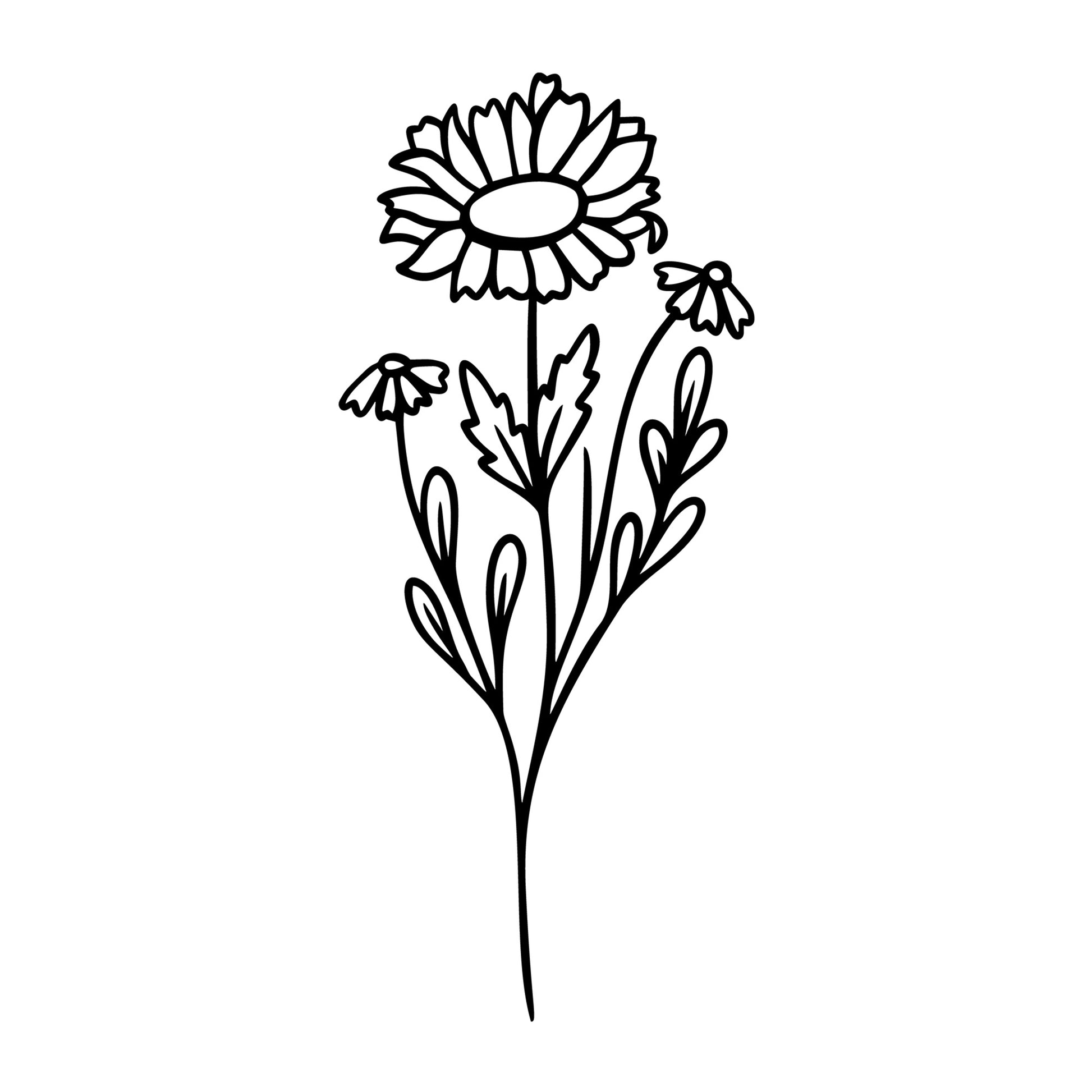 Wildflowers SVG design for Cricut, Silhouette, laser cutting, vinyl, sublimation, floral crafts, and DIY projects.