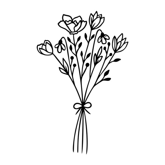 Wildflowers SVG design for Cricut, Silhouette, laser cutting, vinyl, sublimation, floral crafts, and DIY projects.