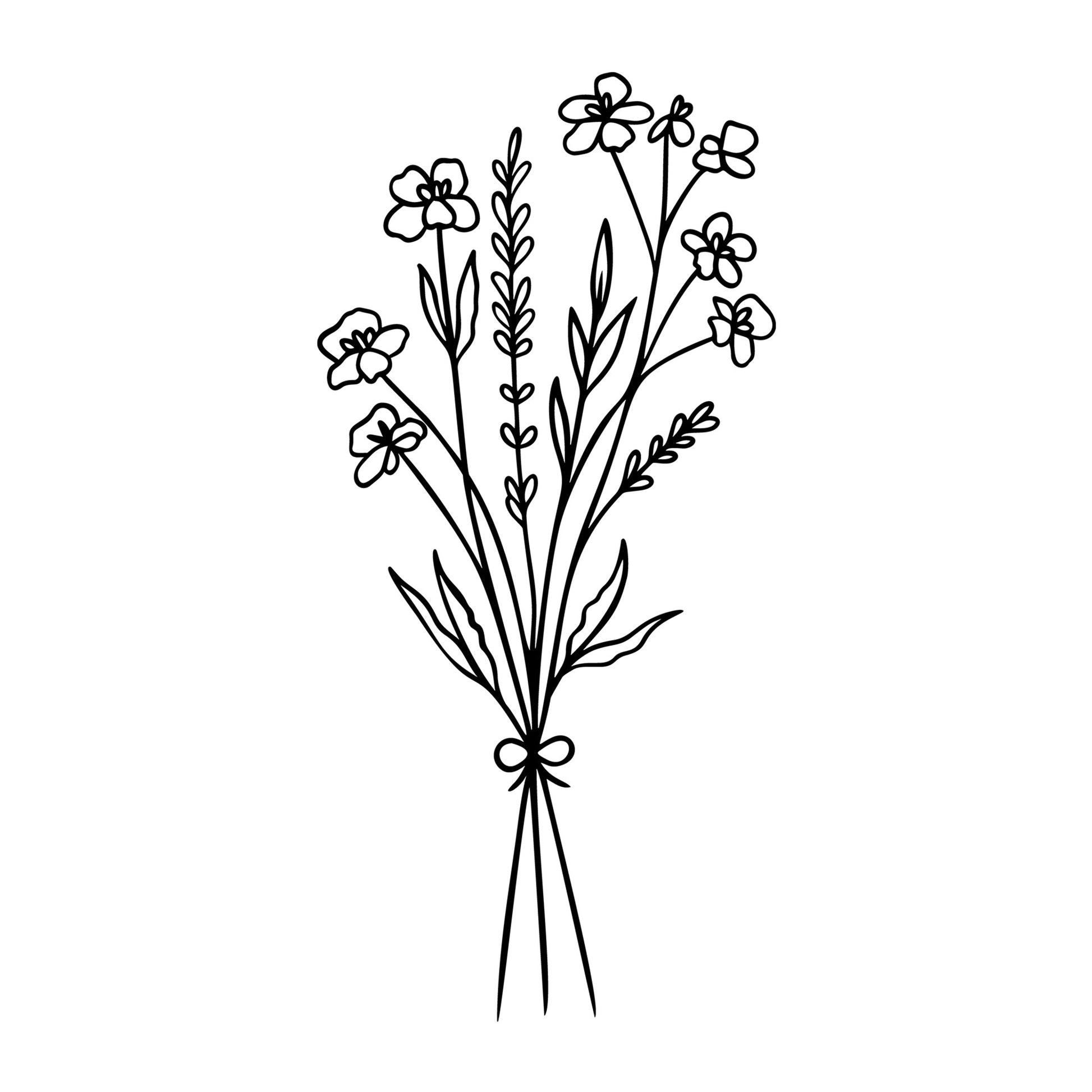 Wildflowers SVG design for Cricut, Silhouette, laser cutting, vinyl, sublimation, floral crafts, and DIY projects.