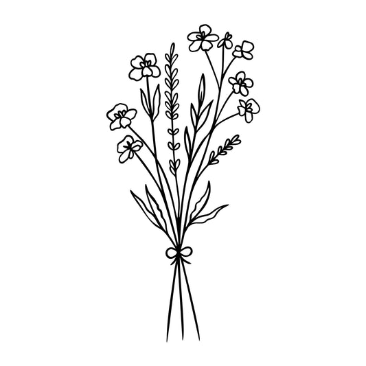 Wildflowers SVG design for Cricut, Silhouette, laser cutting, vinyl, sublimation, floral crafts, and DIY projects.