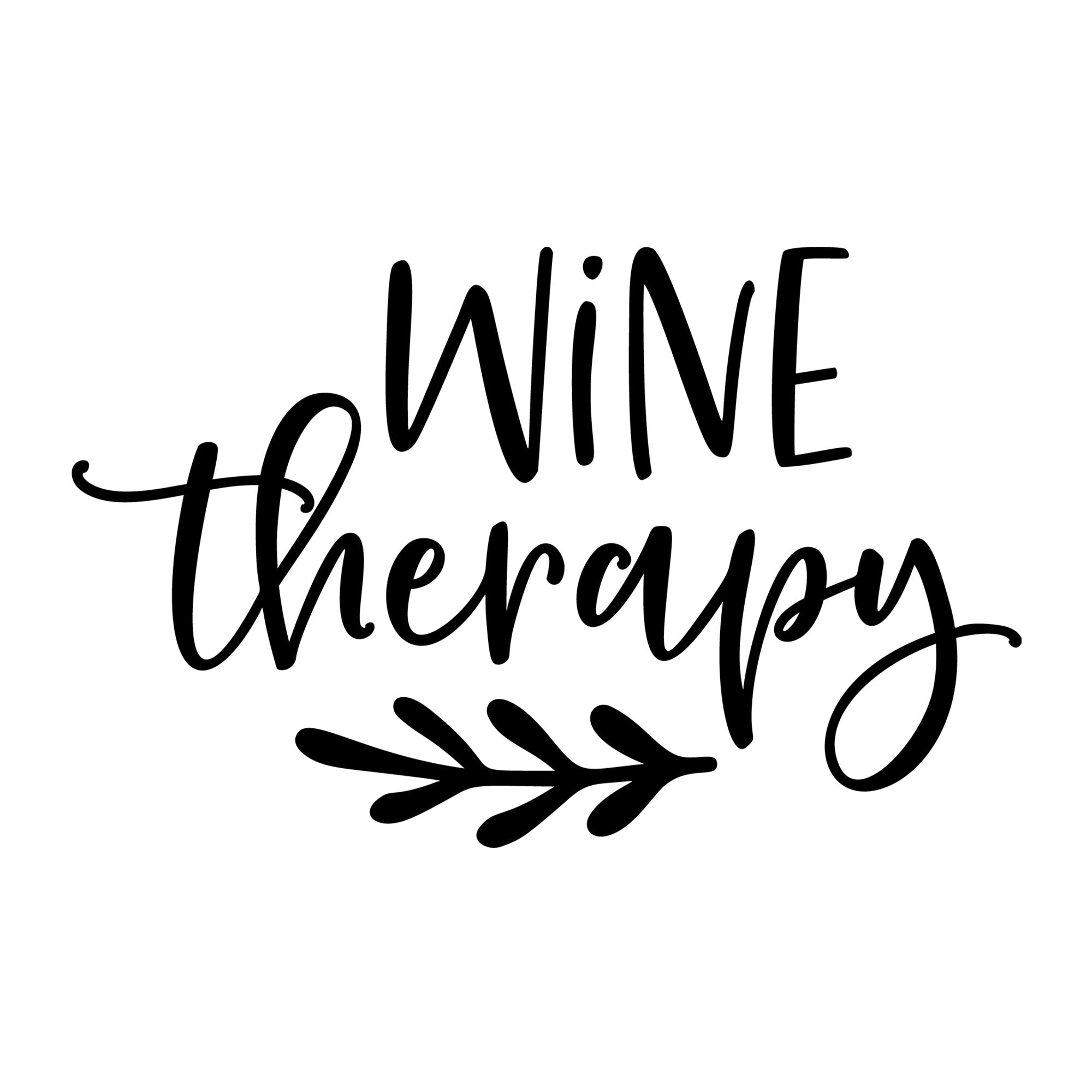 Wine Therapy SVG design for Cricut, Silhouette, wine glasses, tumblers, shirts, signs, decals, and craft projects.