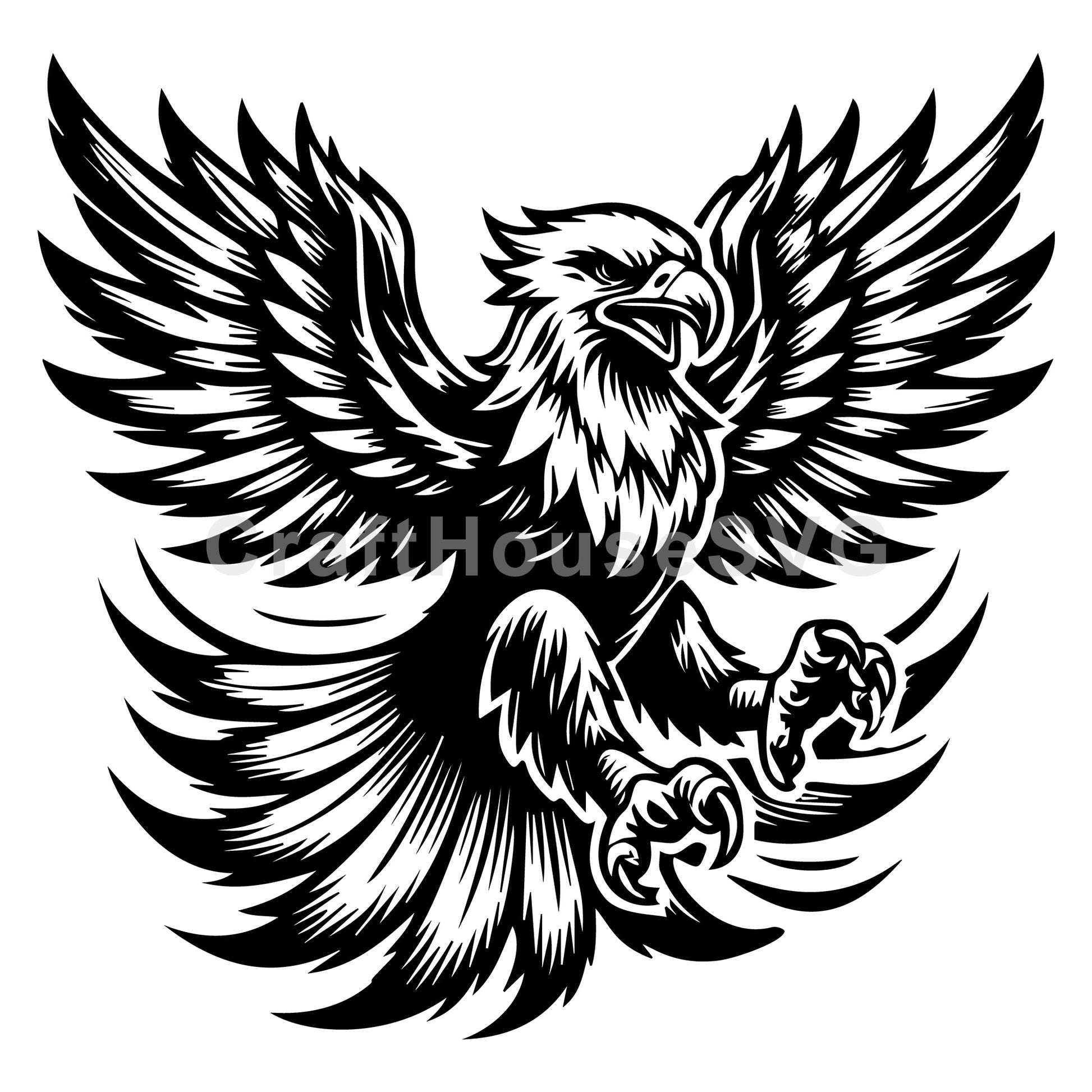 Wings Spread Eagle SVG - Craft House SVG