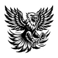 Wings Spread Eagle SVG design for Cricut, Silhouette, laser cutting, vinyl, sublimation, and craft projects.