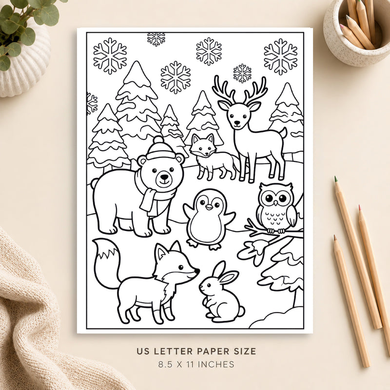 Winter Animals Coloring Page 4