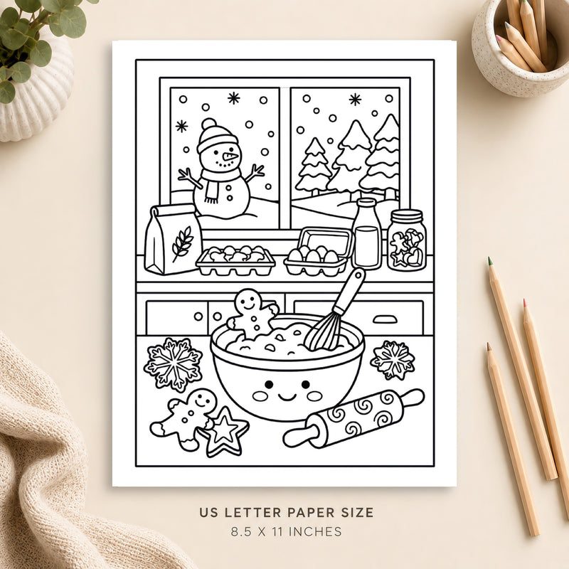 Winter Baking Coloring Page 3