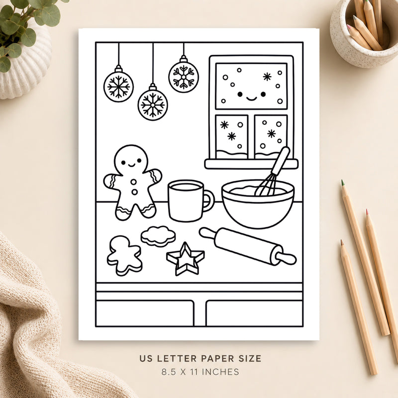 Winter Baking Coloring Page 4