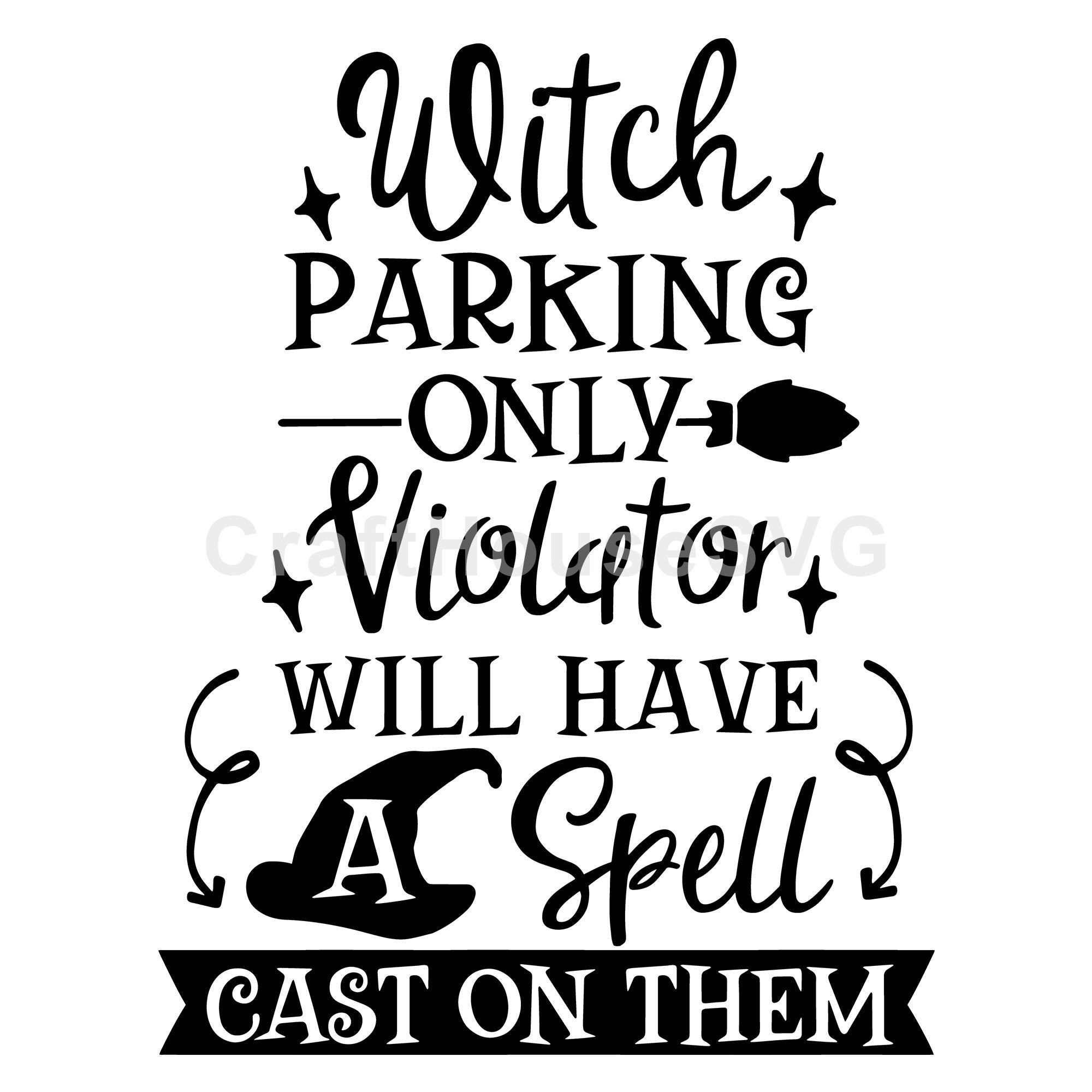 Witch parking only SVG