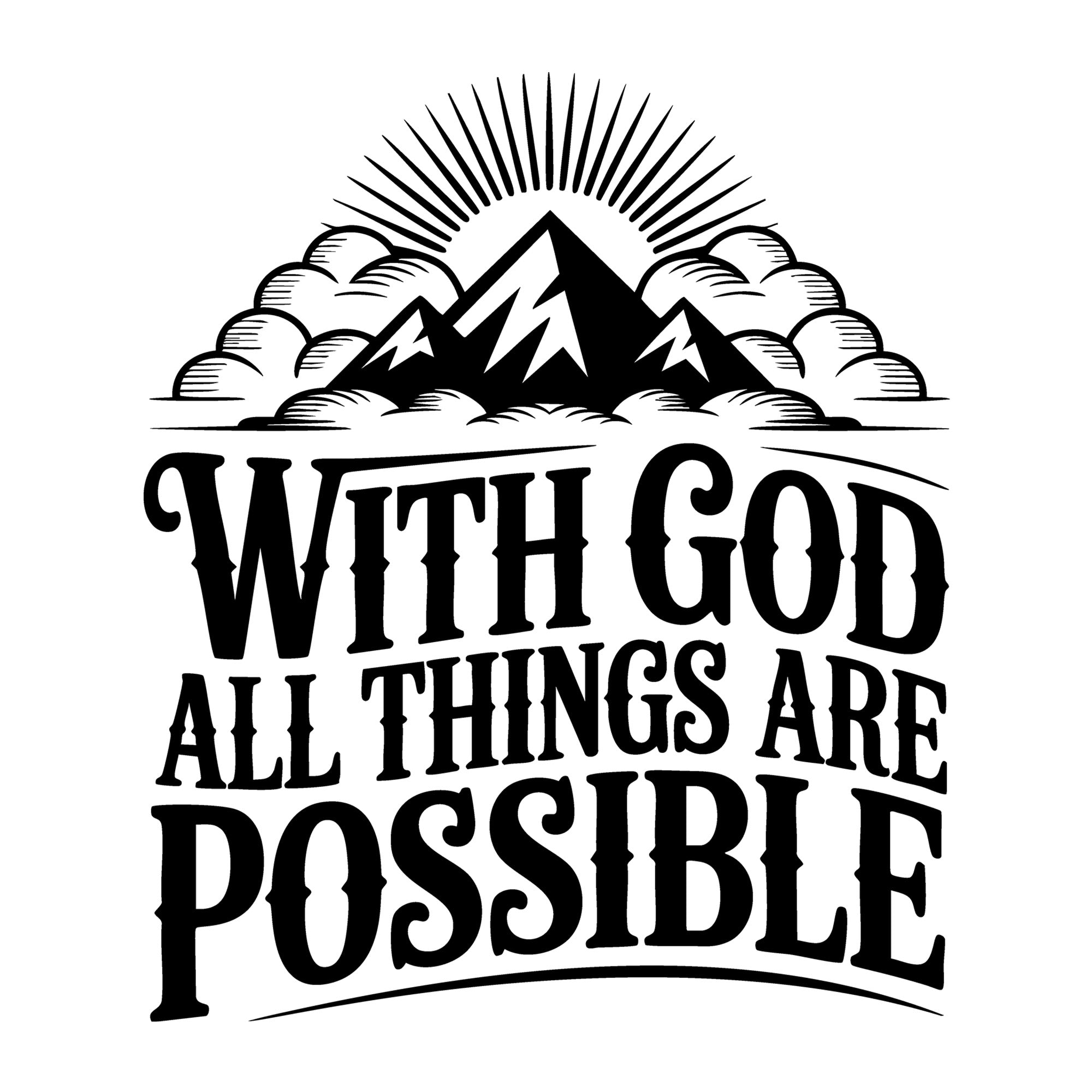 With God All Things Are Possible SVG