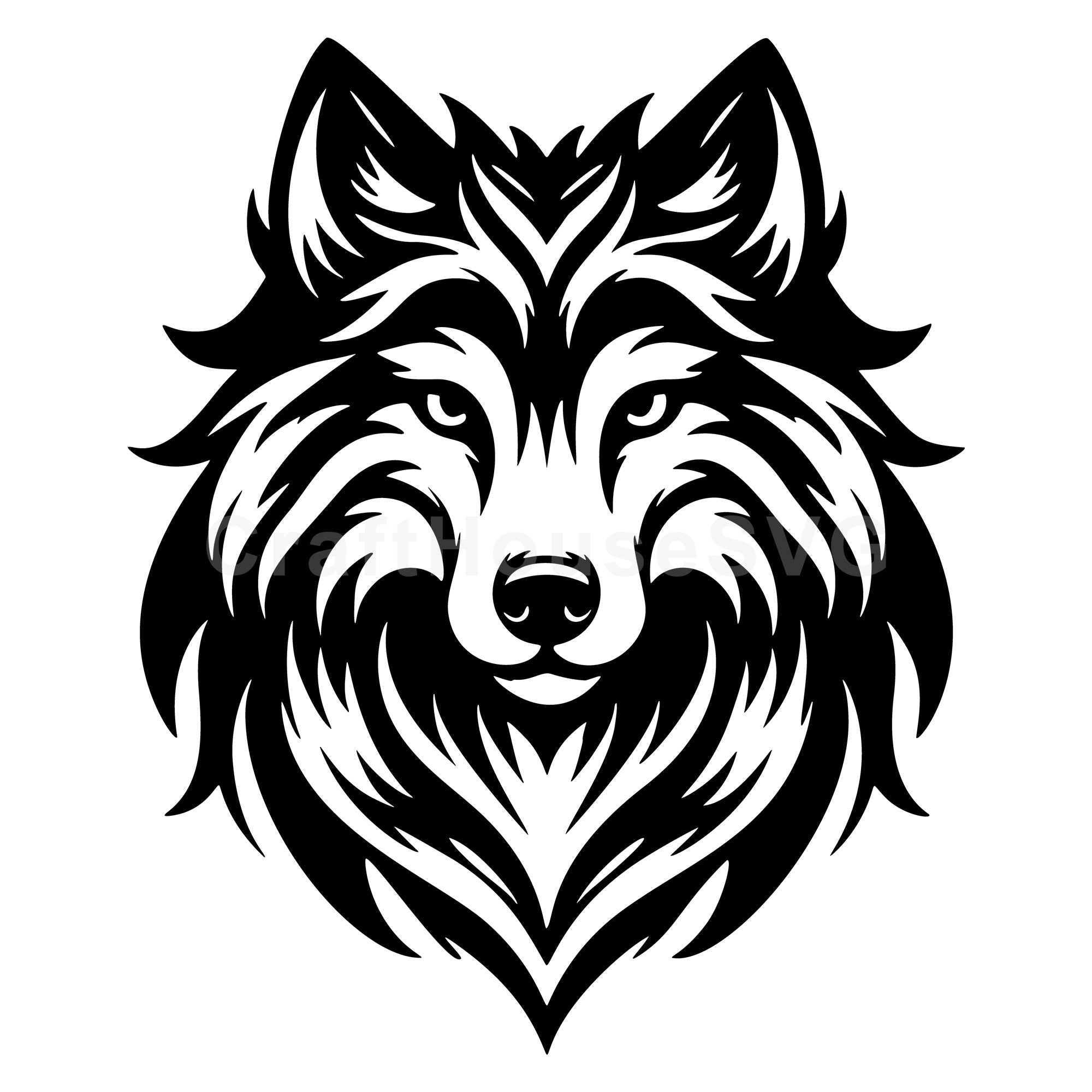 Wolf Head SVG