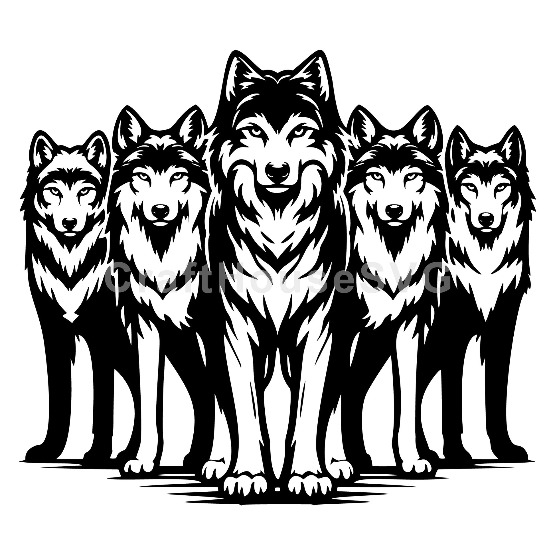 Wolf Pack SVG - Craft House SVG