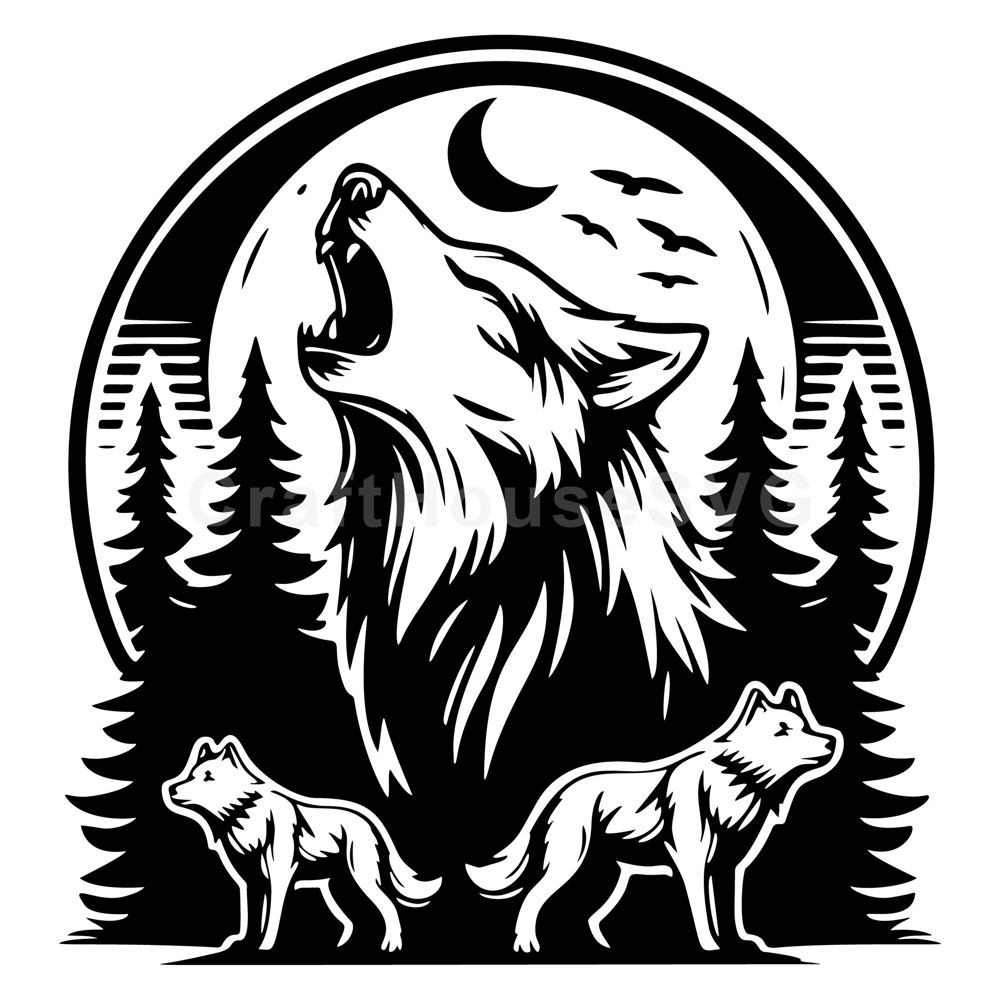 Wolf Pack Scenic SVG