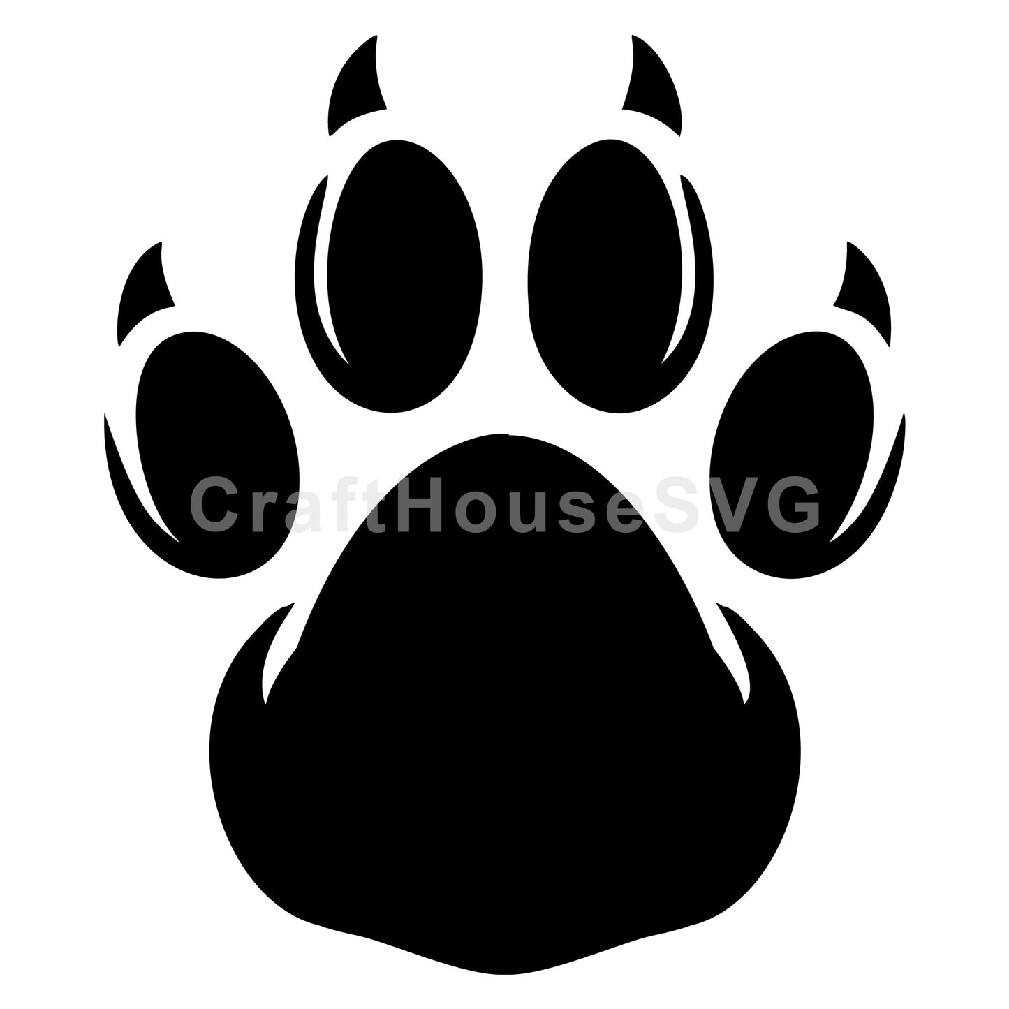 Wolf Paw Print SVG