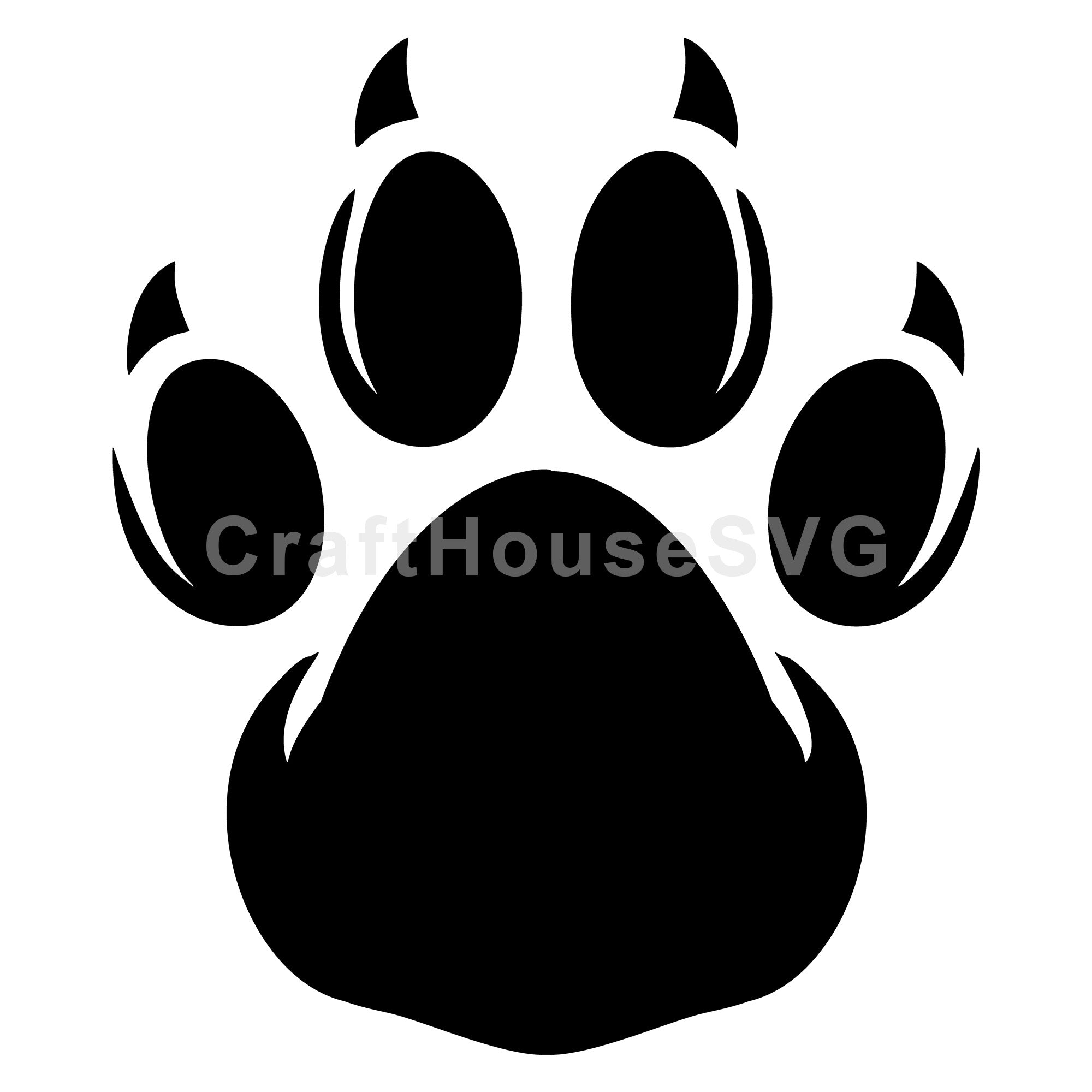 Wolf Paw Print SVG