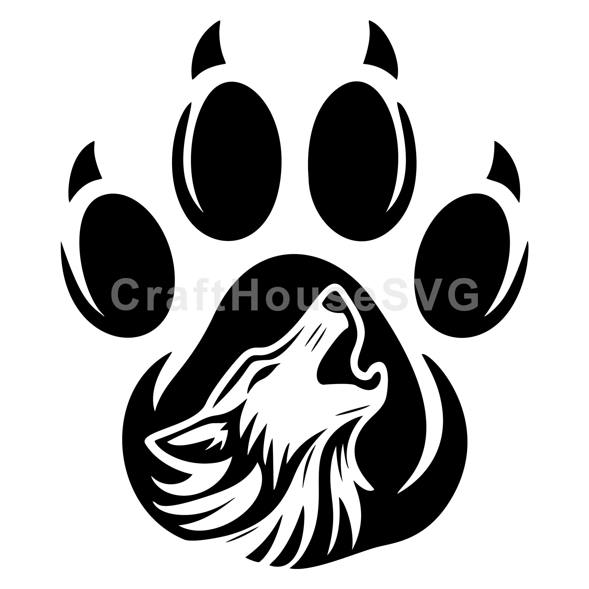 Wolf Paw SVG