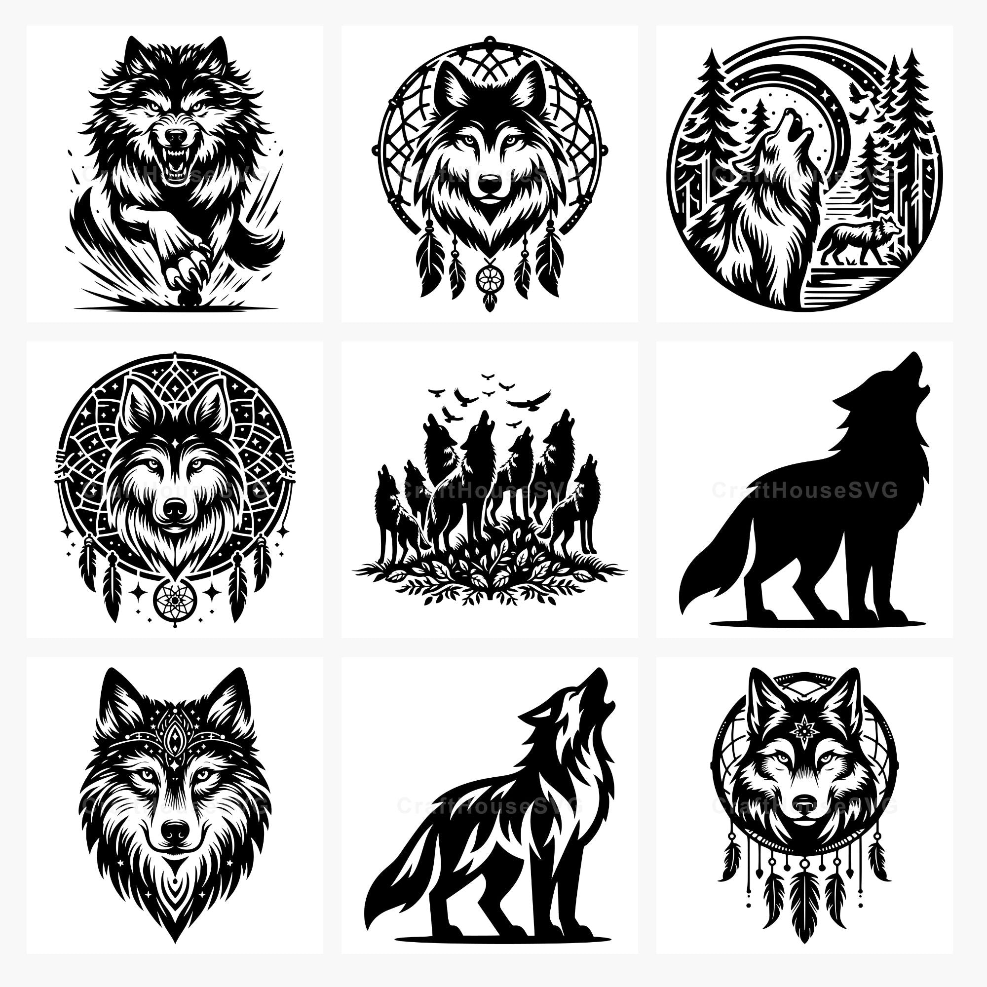 Wolf SVG Bundle