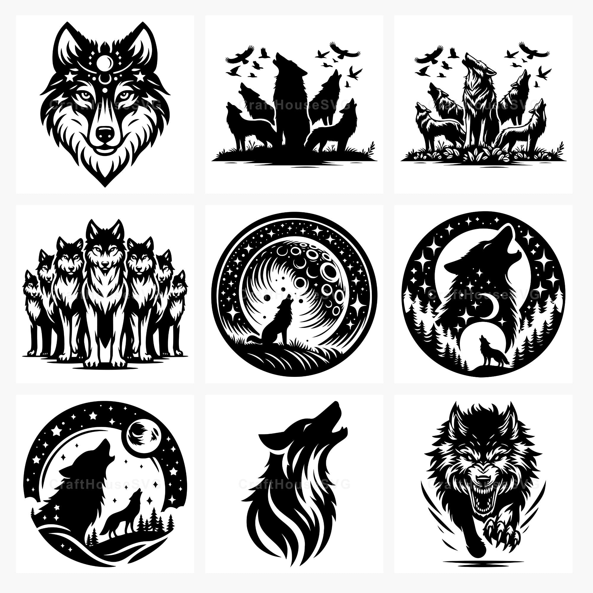 Wolf SVG Bundle