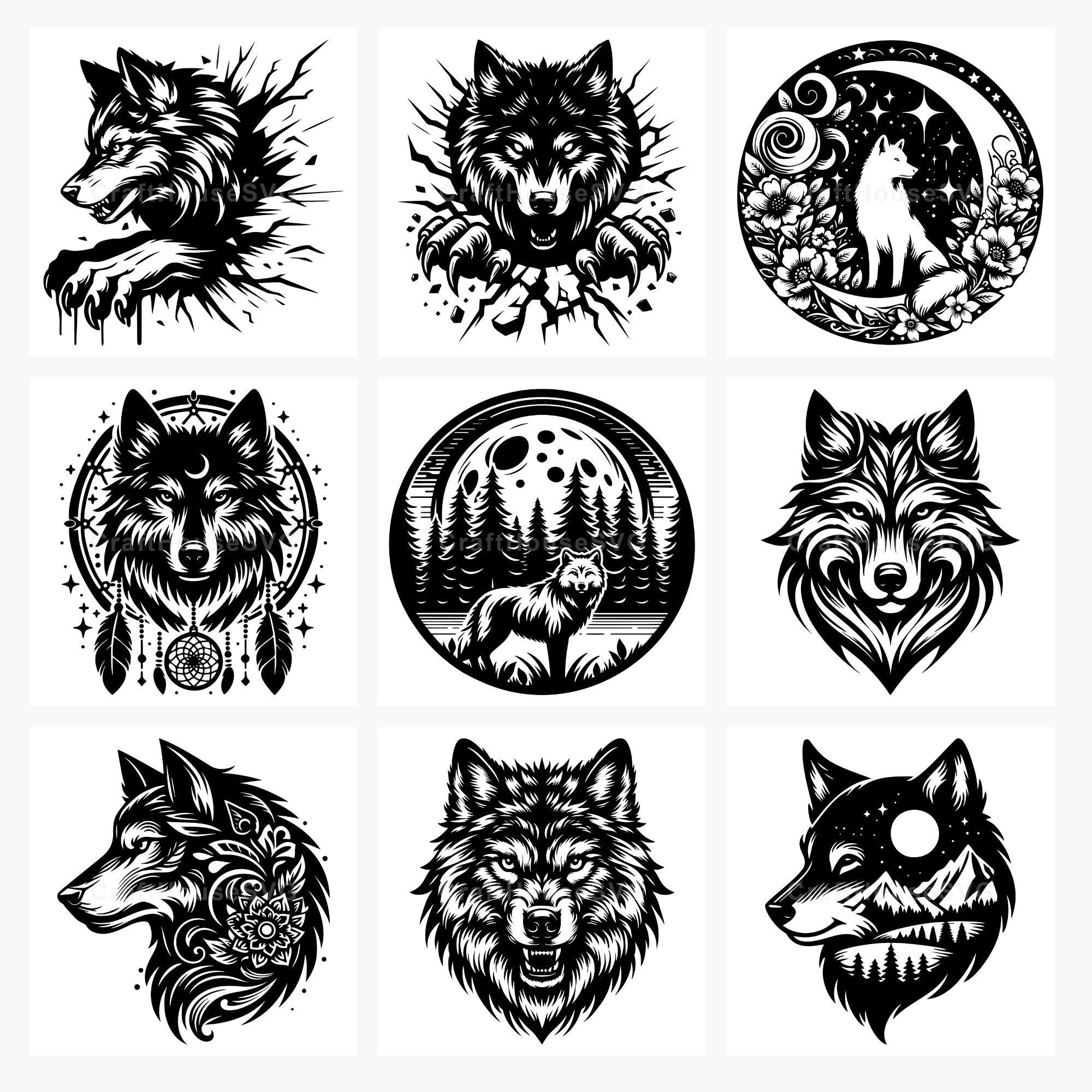 Wolf SVG Bundle