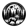 Wolf Forest Scene SVG design for Cricut, Silhouette, laser cutting, vinyl, sublimation, and craft projects.