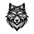 Wolf Head Illustration SVG design for Cricut, Silhouette, laser cutting, vinyl, sublimation, and craft projects.