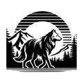 Wolf Mountains Landscape SVG design for Cricut, Silhouette, laser cutting, vinyl, sublimation, and craft projects.