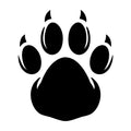 Wolf Paw Print SVG design for Cricut, Silhouette, laser cutting, vinyl, sublimation, and craft projects.