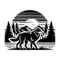Wolf Scenic Sunset SVG design for Cricut, Silhouette, laser cutting, vinyl, sublimation, and craft projects.